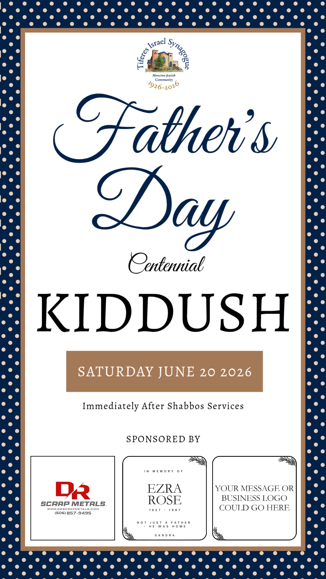FATHERS DAY KIDDUSH -V1