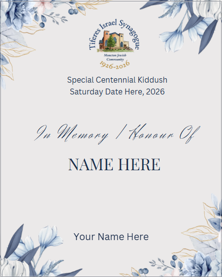 Special Kiddush Booking - web