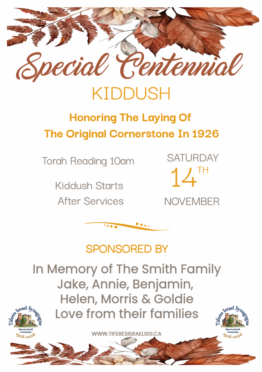 Nov Kiddush - 14th - Cornerstone 3